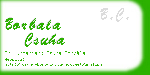 borbala csuha business card