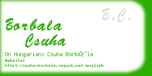 borbala csuha business card